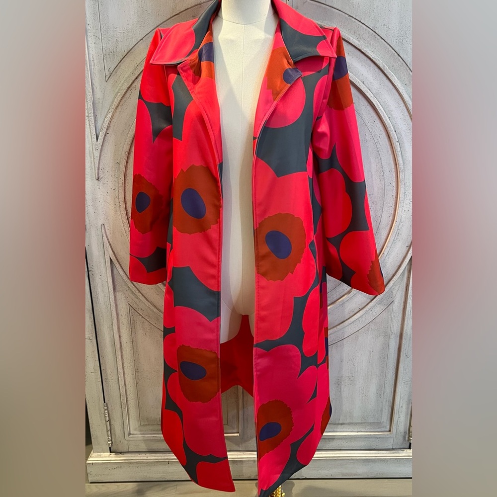 60s Mod Style Floral Spring Coat